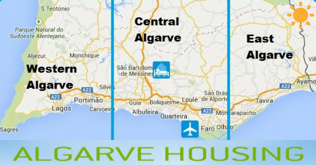 map Algarve POrtugal